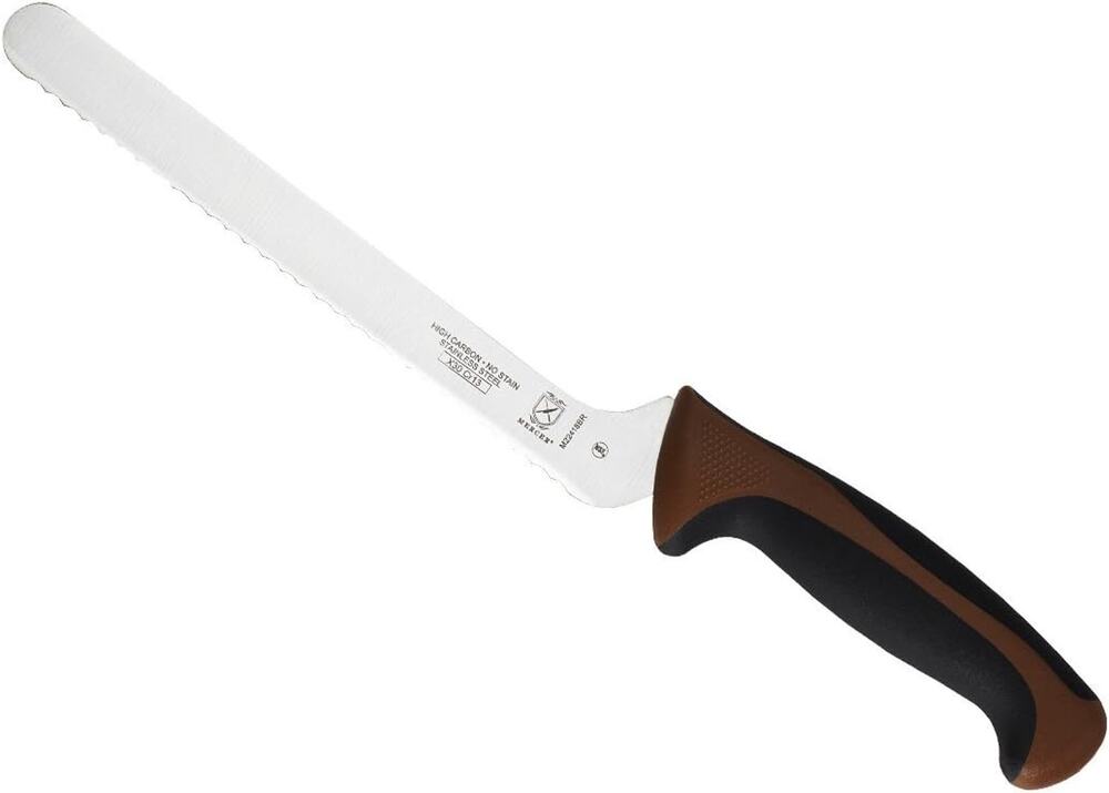 Copied - Mercer Culinary Millennia 8" Offset Bread Knife (Wavy Edge) Brown